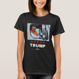 Donald Trump Rides In Garbage Truck 2  T-Shirt