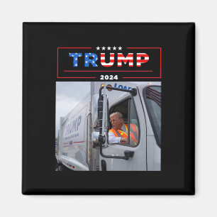 Donald Trump Rides In Garbage Truck Shirt Garbage Magnet