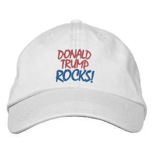 DONALD TRUMP ROCKS EMBROIDERED BASEBALL CAP