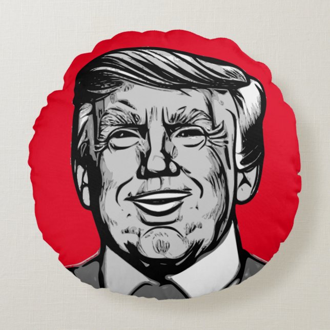 DONALD TRUMP  ROUND PILLOW (Front)