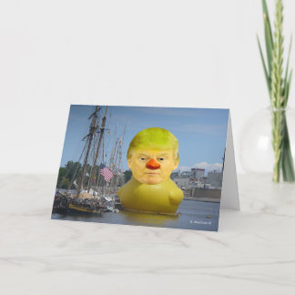 Donald Trump Rubber Yellow Duck Greeting Card