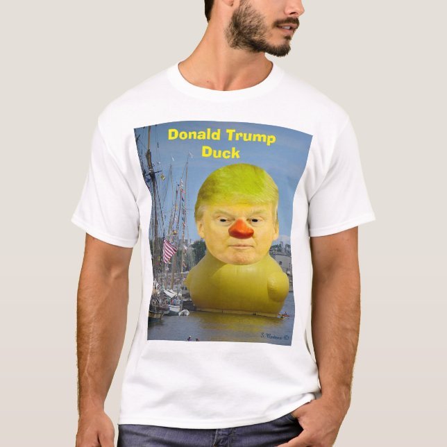 Donald Trump Rubber Yellow Duck Men's T-Shirt (Front)