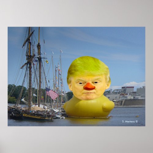 Donald Trump Rubber Yellow Duck Value Poster