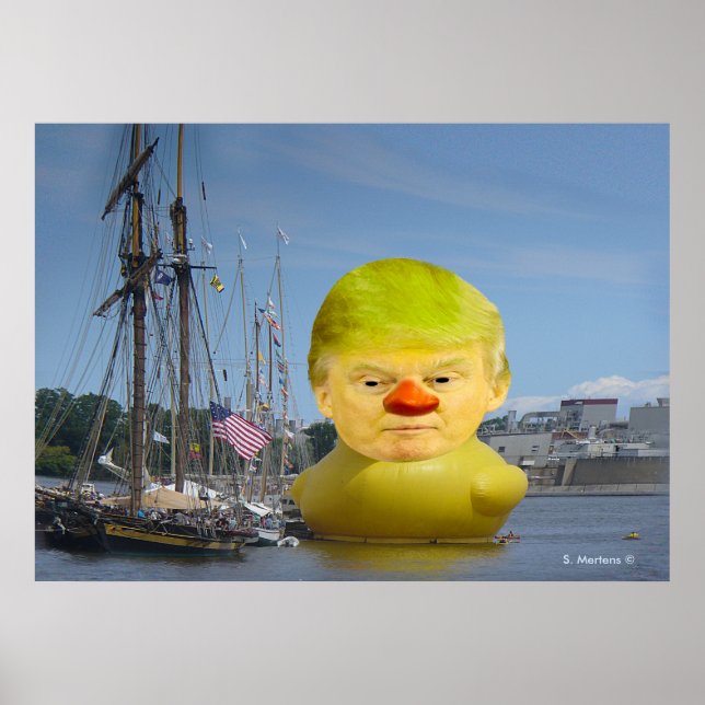 Donald Trump Rubber Yellow Duck Value Poster (Front)