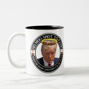 Donald Trump’s Mugshot To Fame Two-Tone Coffee Mug