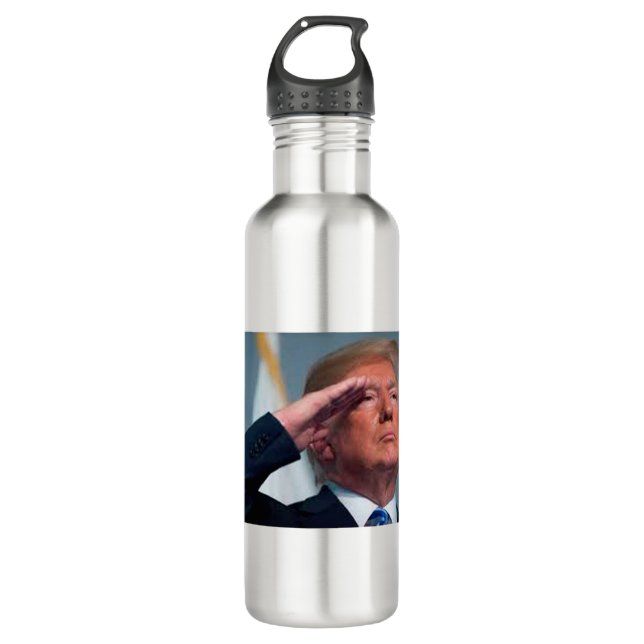 Donald Trump Salutes Stainless Steel Water Bottle (Front)