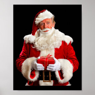 Donald Trump Santa Claus Christmas Xmas Usa Presid Poster