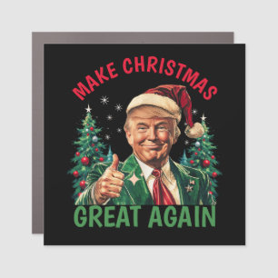 Donald Trump Santa hat Make Christmas Great Again Car Magnet