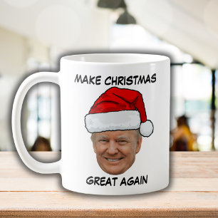 Donald Trump Santa hat Make Christmas Great Again Coffee Mug