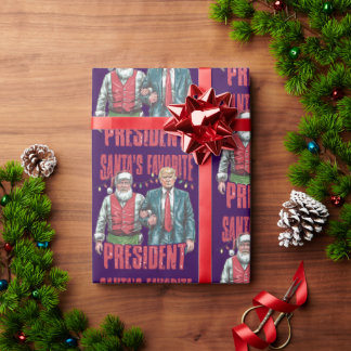 Donald Trump Santa's Favorite President Christmas Wrapping Paper