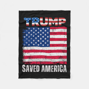 Donald Trump Saved America 47th President Inaugura Fleece Blanket