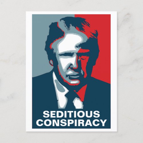 Donald Trump SEDITIOUS CONSPIRACY Holiday Postcard