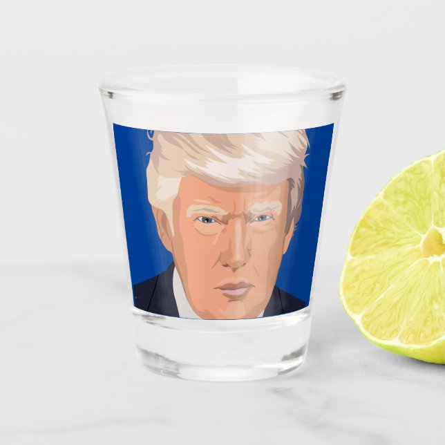 DONALD TRUMP SHOT GLASS GLASSES (Front)