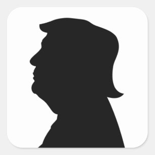 Donald Trump Silhouette Square Sticker
