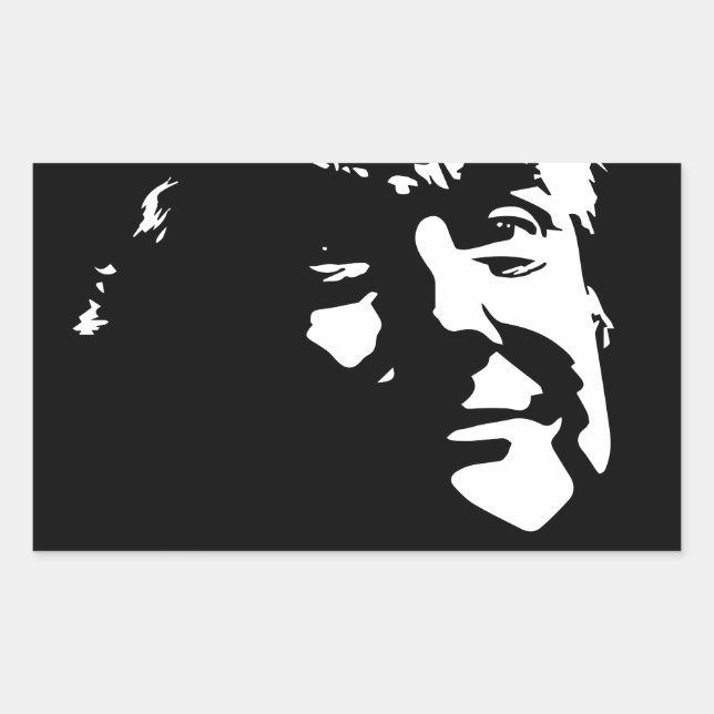 Donald Trump Silhouette Trumphead Rectangular Sticker (Front)