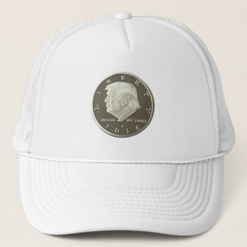 Donald Trump Silver Eagle coin Trucker Hat
