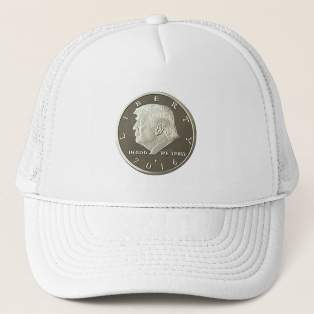 Donald Trump Silver Eagle coin Trucker Hat (Front)