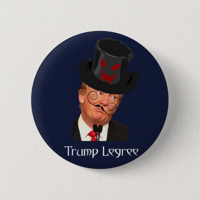Donald Trump Simon Legree Pinback Button (Front)