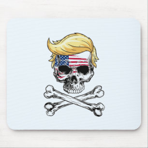Donald Trump Skull and Crossbones Mouse Pad