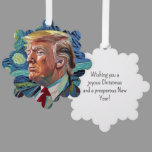 Donald Trump Starry Night Van Gogh Art Style 2024 Ornament Card
