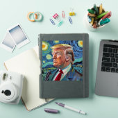 Donald Trump Starry Night Van Gogh Art Style 2024 Sticker (iPad Cover)