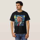 Donald Trump Starry Night Van Gogh Art Style 2024 T-Shirt (Front Full)