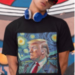 Donald Trump Starry Night Van Gogh Art Style 2024 T-Shirt