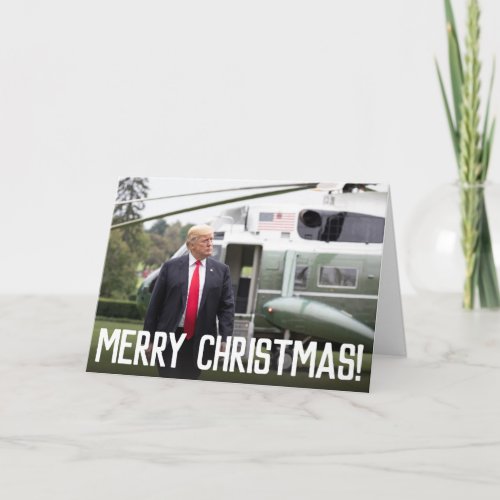 Donald Trump Strength Merry Christmas Greeting Holiday Card