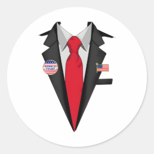 Donald Trump Suit And Tie Halloween Costume  Classic Round Sticker