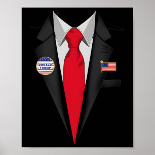 Donald Trump Suit And Tie Halloween Costume Poster