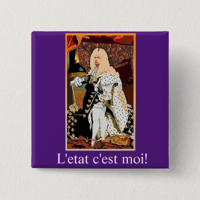 Donald Trump Sun KIng Button (Front)