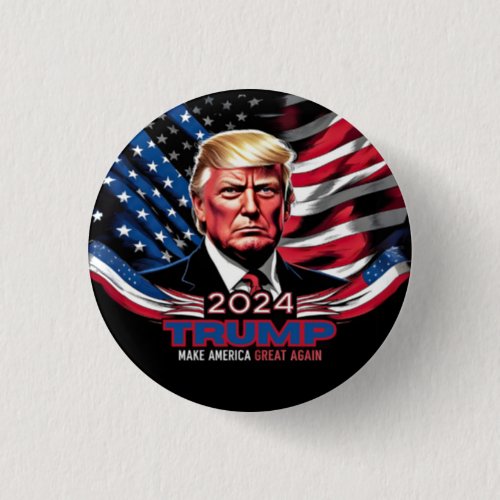 donald Trump superhero 70s comic style  Button