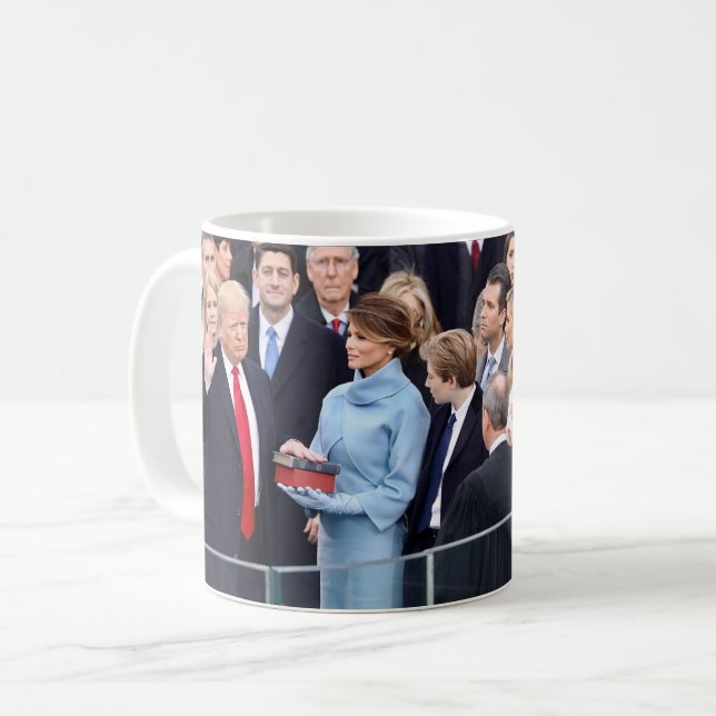Donald Trump Swearing-In as 45th President Coffee Mug (Front Left)