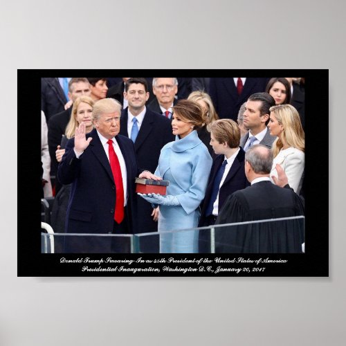 Donald Trump Swearing_In as President Poster