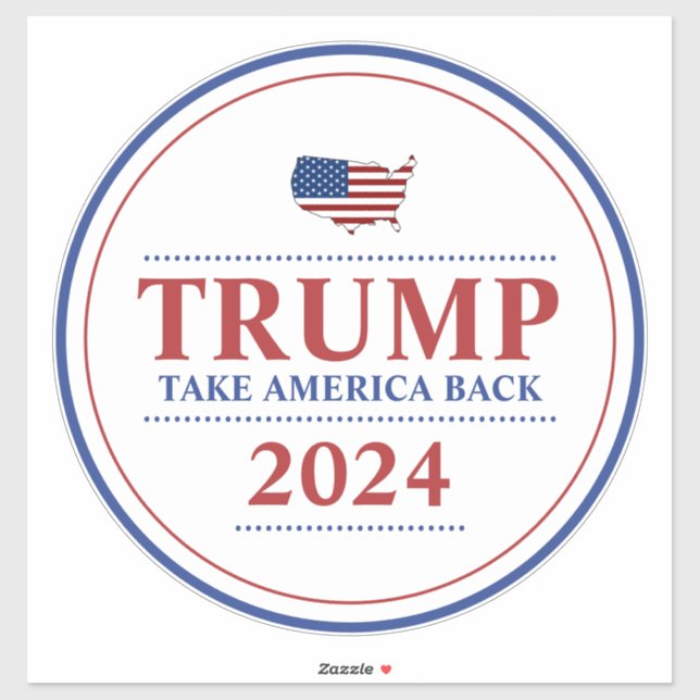 Donald Trump Take America Back Election 2024 Sticker (Sheet)