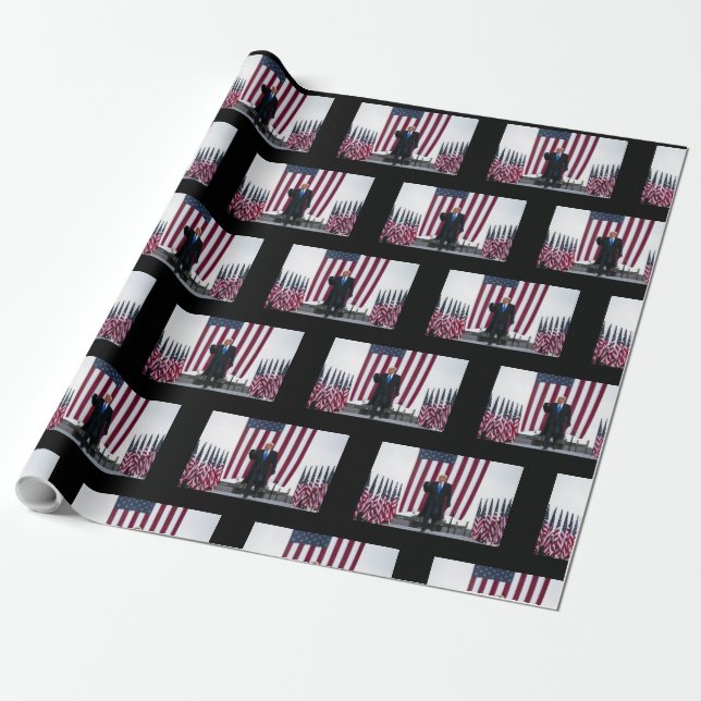 Donald Trump Take America Back Wrapping Paper (Unrolled)