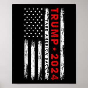 Donald Trump Take America Byck American Flag Patri Poster