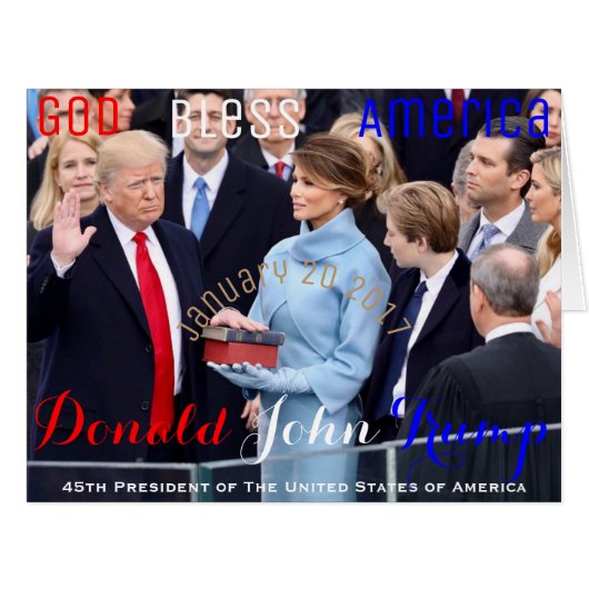 Donald Trump taking his Oath of Office January 20 (Front Horizontal)
