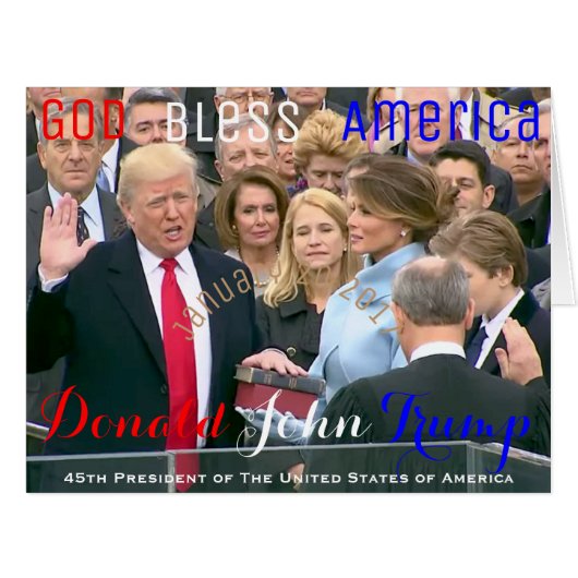 Donald Trump taking his Oath of Office January 20 (Front Horizontal)