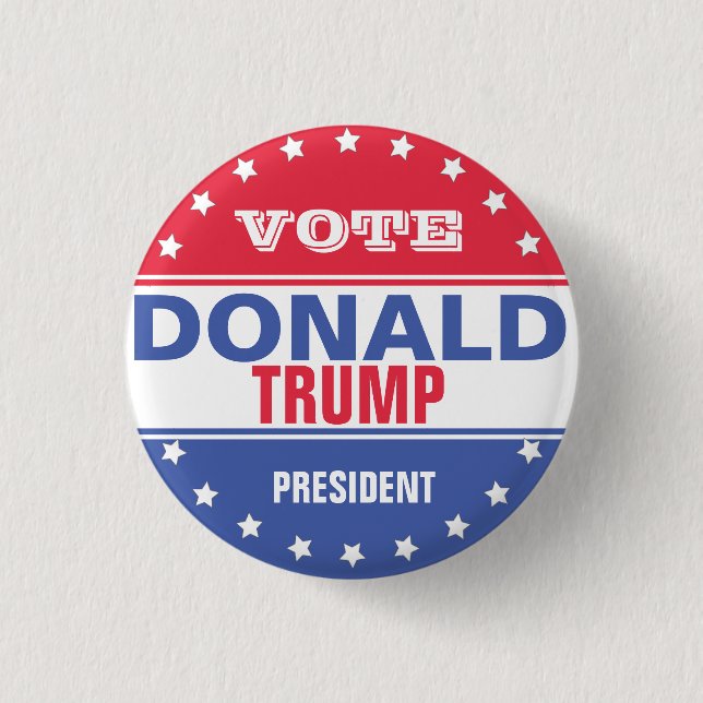 Donald Trump Template for Elections Button (Front)