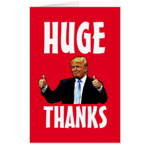 DONALD TRUMP THANK YOU JUMBO GIANT CARDS