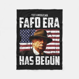 Donald trump the american fafo era around and find fleece blanket