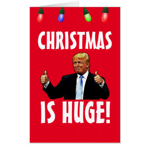 DONALD TRUMP THUMBS UP GIANT CHRISTMAS CARD