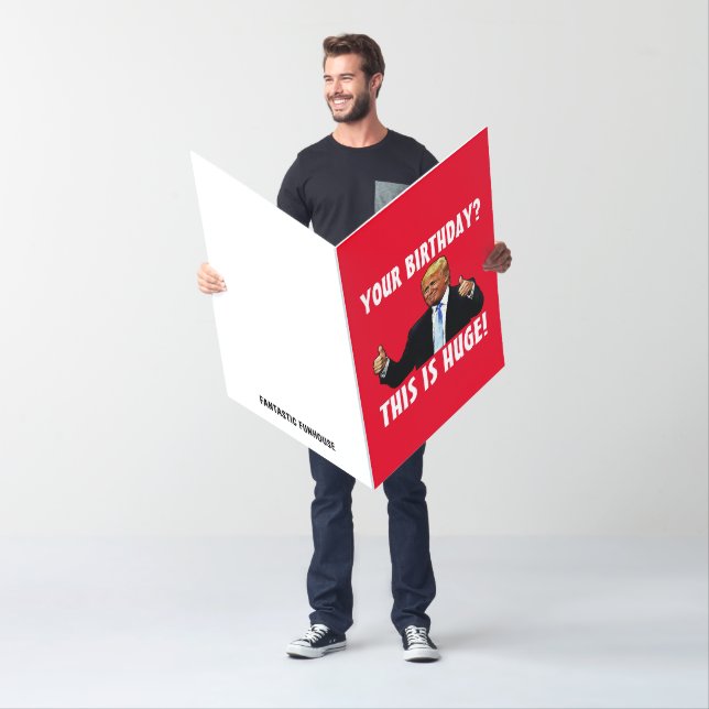 DONALD TRUMP THUMBS UP OVERSIZED BIRTHDAY CARD (In Situ)