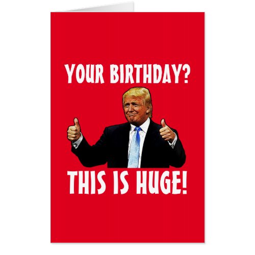 DONALD TRUMP THUMBS UP OVERSIZED GIANT BIRTHDAY CARD