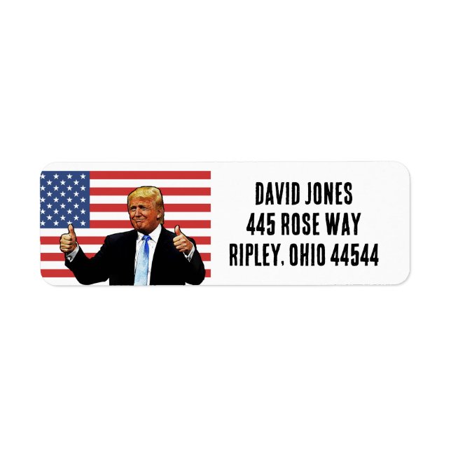 DONALD TRUMP THUMBS UP Return Address Labels (Front)