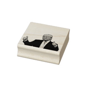 DONALD TRUMP THUMBS UP RUBBER STAMP