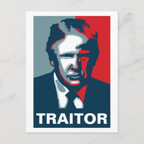 Donald Trump TRAITOR Postcard