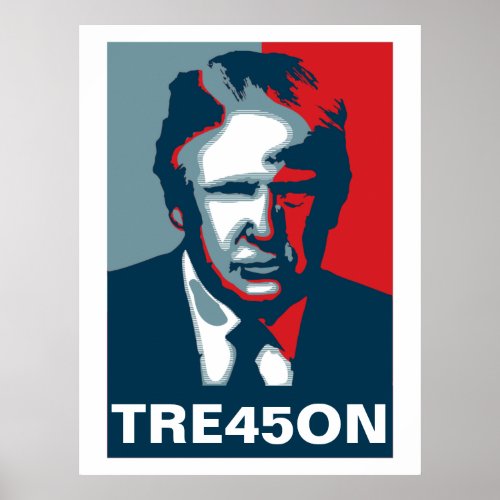 Donald Trump TREASON TRE45ON Poster