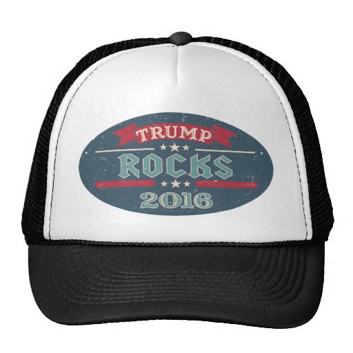 Donald Trump TRUMP ROCKS Trucker Hat | Zazzle